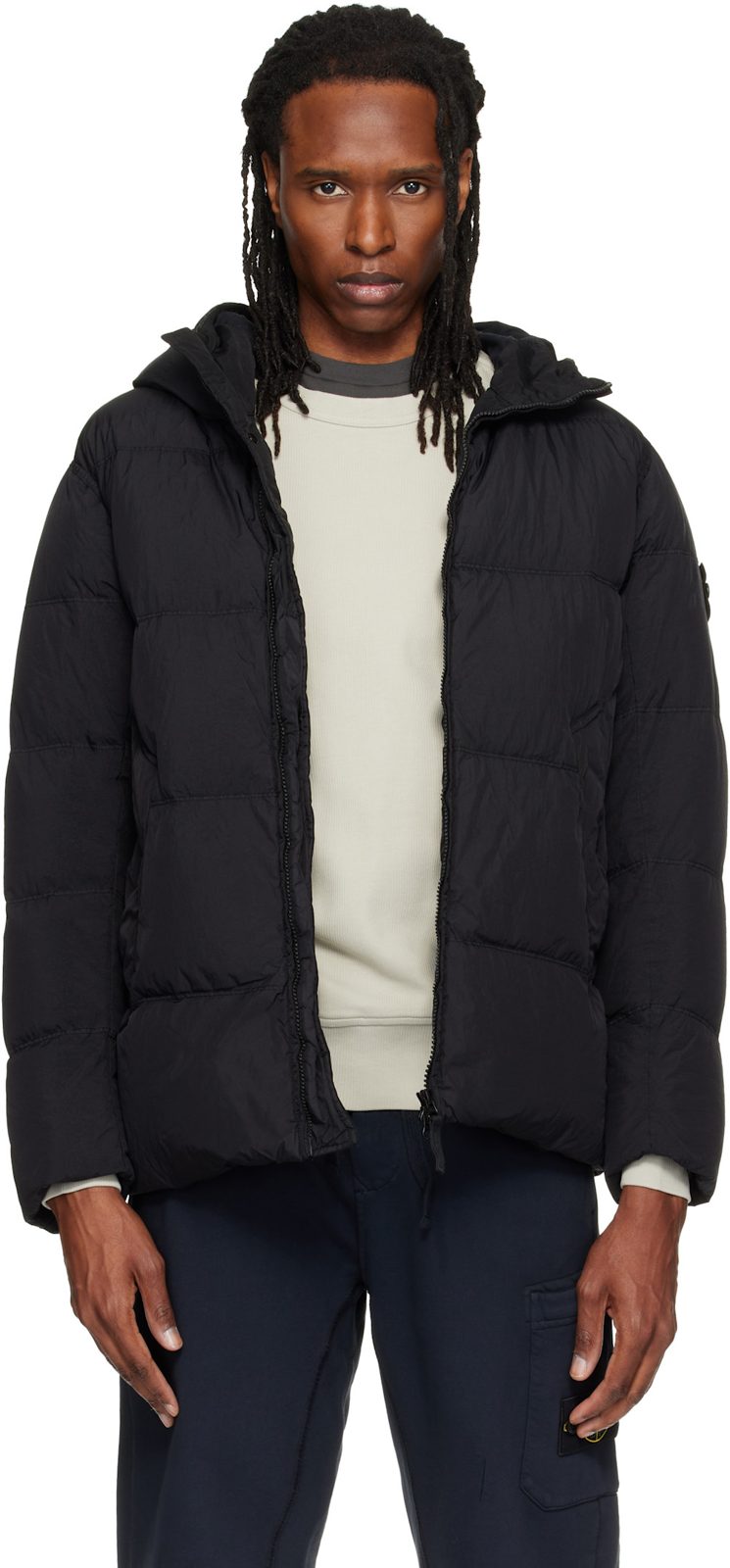 Black 4100037 Crinkle Reps NY Down Jacket 262828M178013