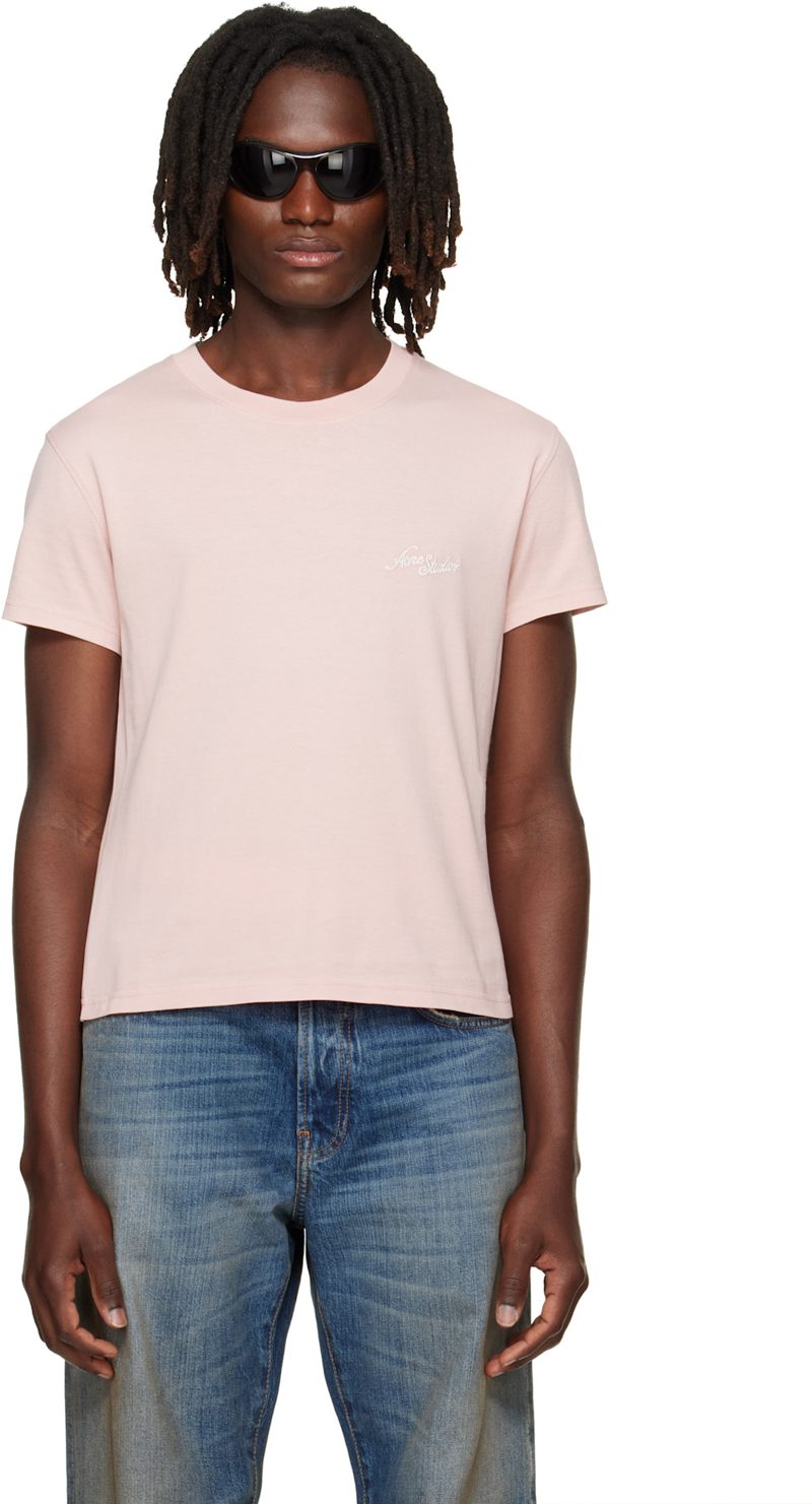 Pink Embroidered-Logo T-shirt 262129M213047
