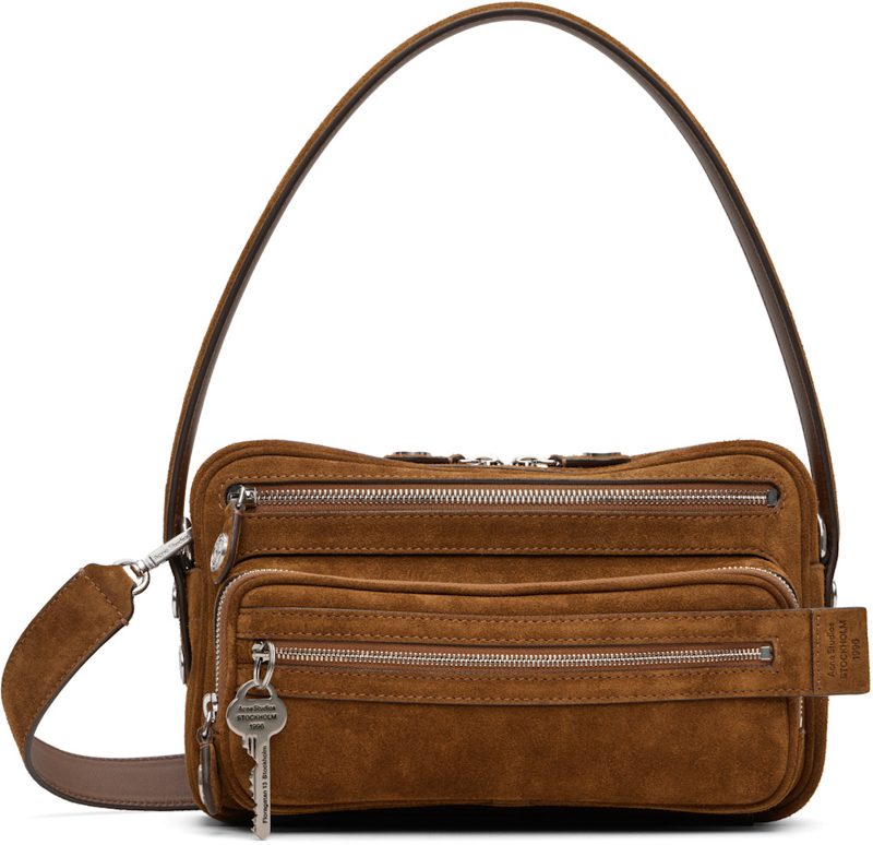 Brown Camero Party Suede Bag 262129M170022