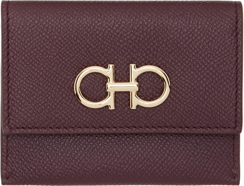 Burgundy Gancini Credit Card Holder 262270F040004