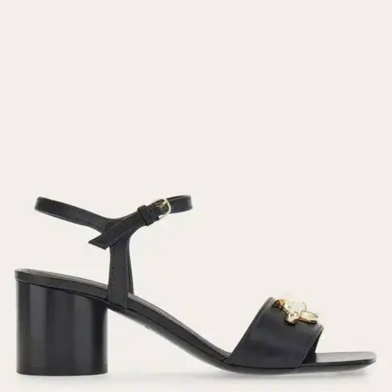 Priscilla Bejeweled Gancini Ornament Sandals