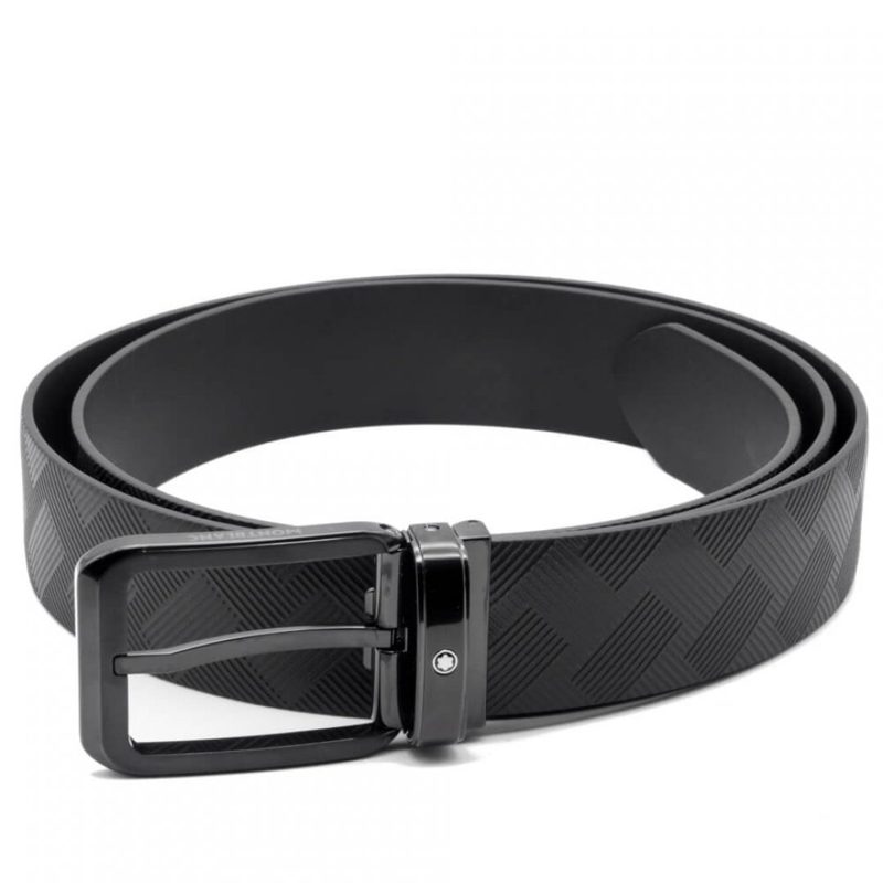 Montblanc Black 35 mm Reversible Leather Belt