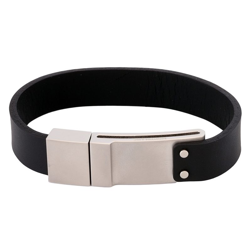 Montblanc Stainless Steel Leather Bracelets