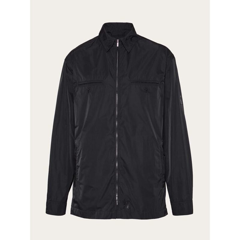 MenS Black Lightweight Zip Jacket