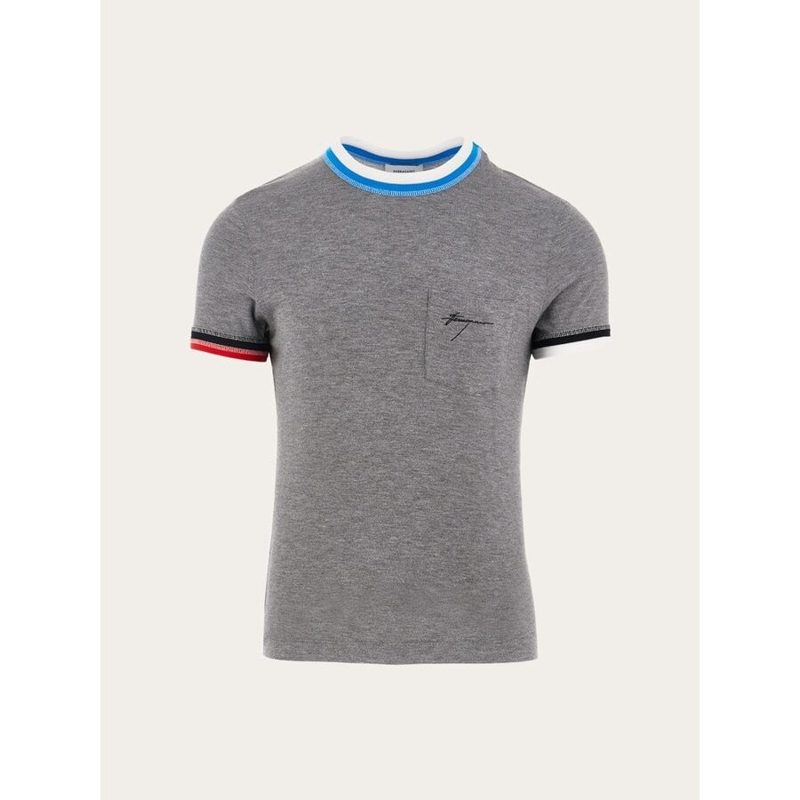 MenS Grey Short Sleeve Sweater_Grey