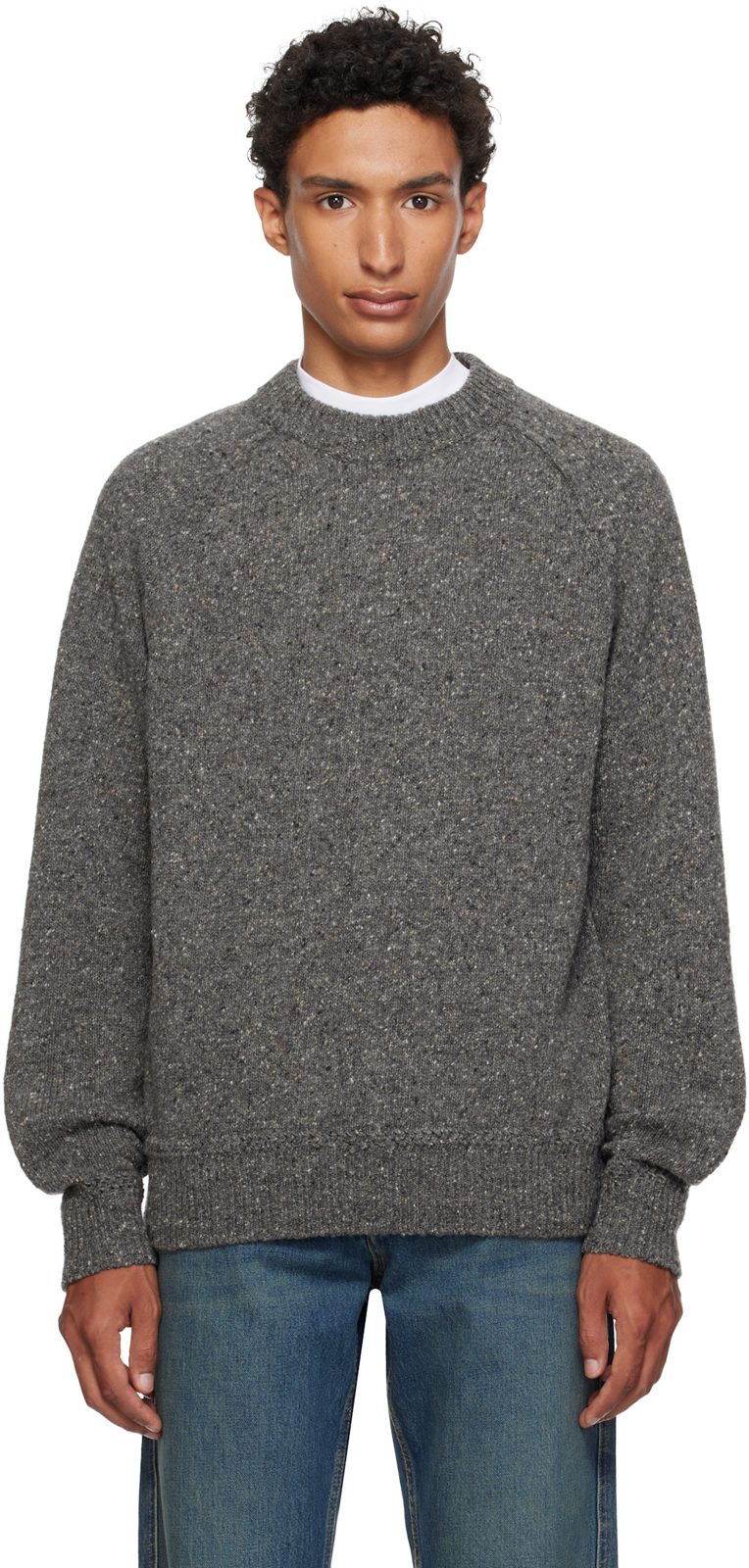 Gray Koman Pullover Sweater 262600M201007