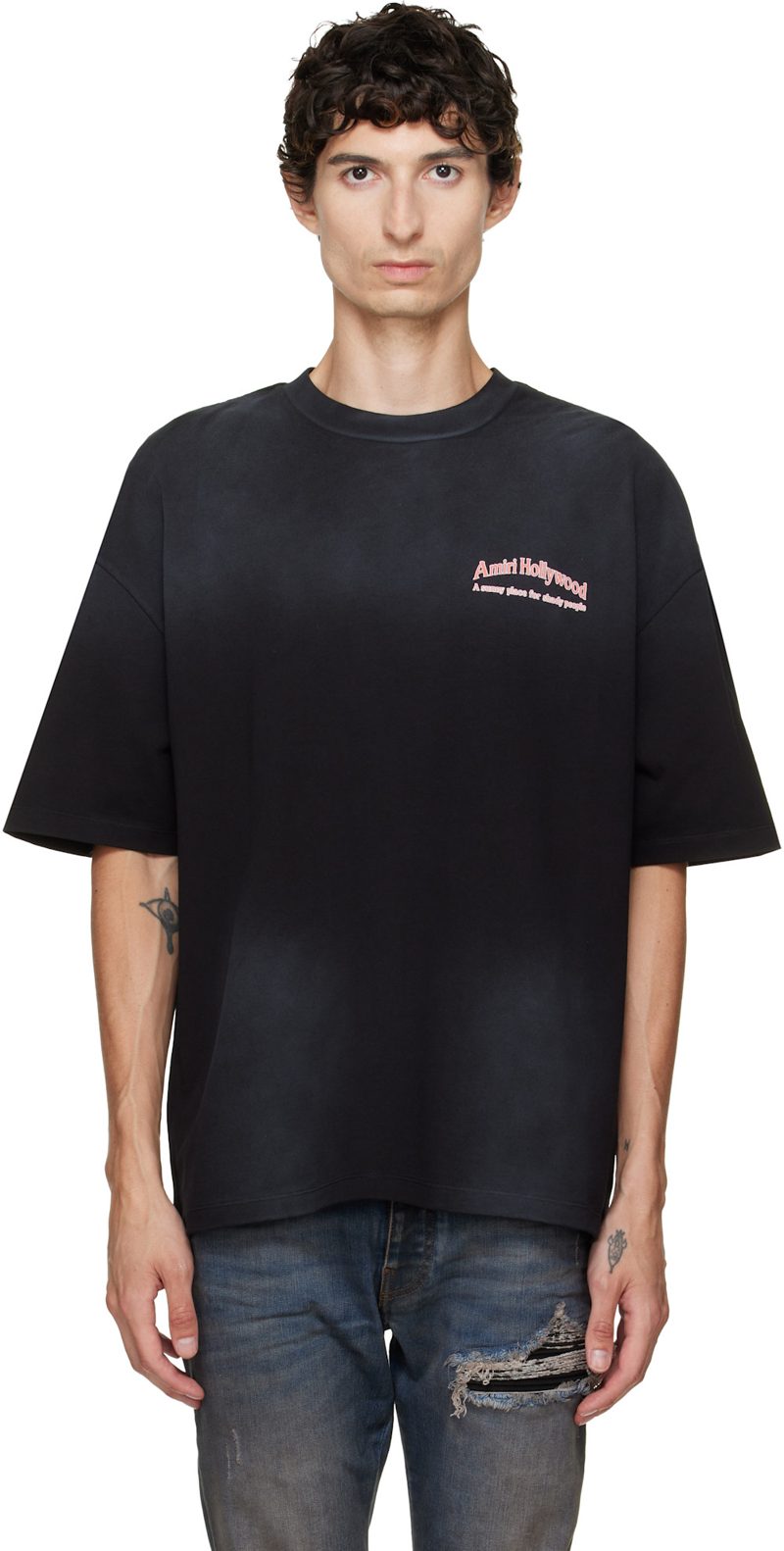 Black Sunny Place HJ GD Skate T-shirt 262886M213000