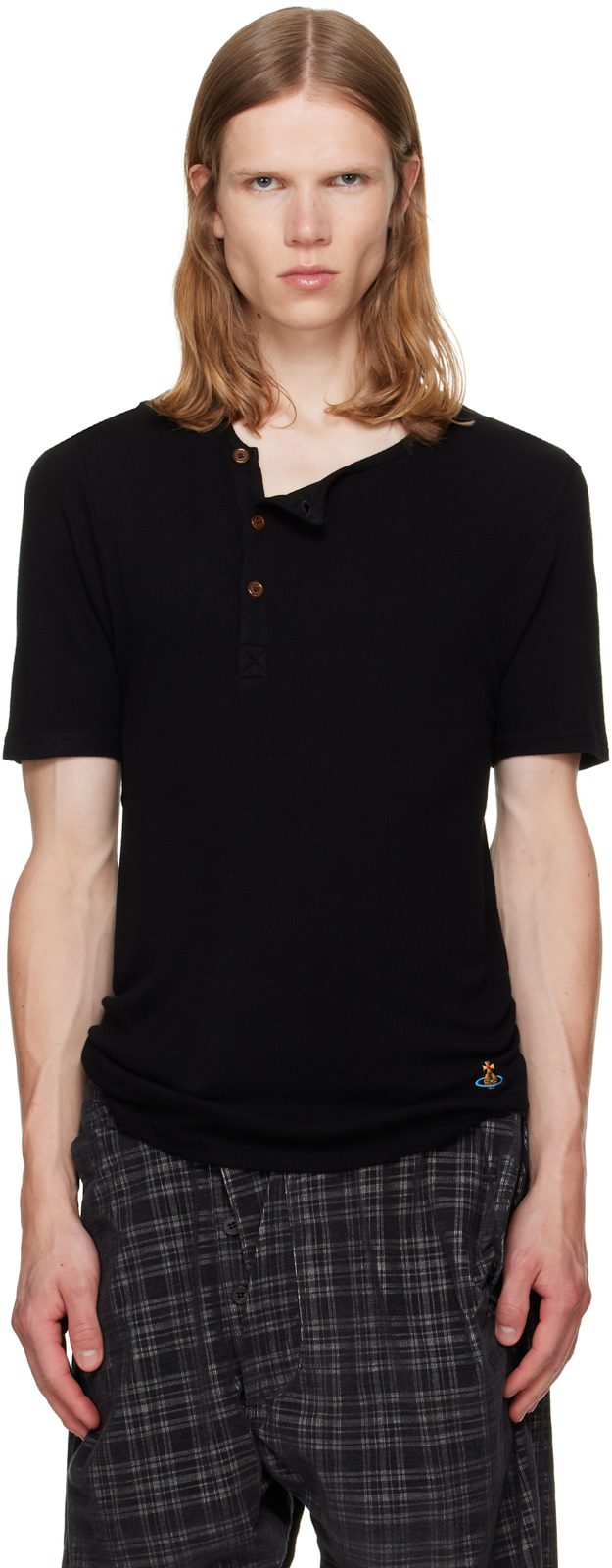 Black Tegan Henley 262314M211003