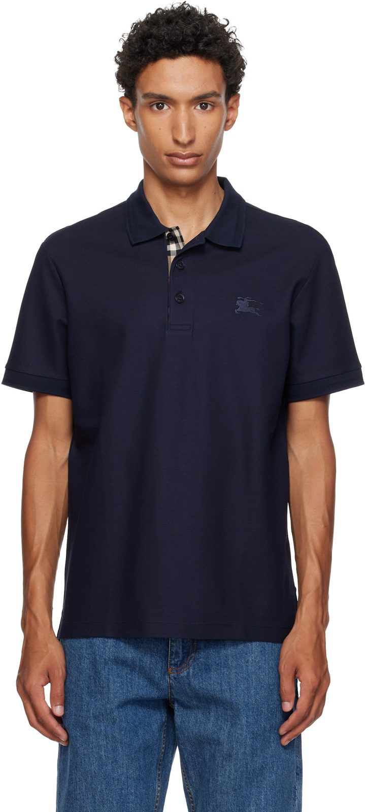 Navy Cotton Polo 262376M212003