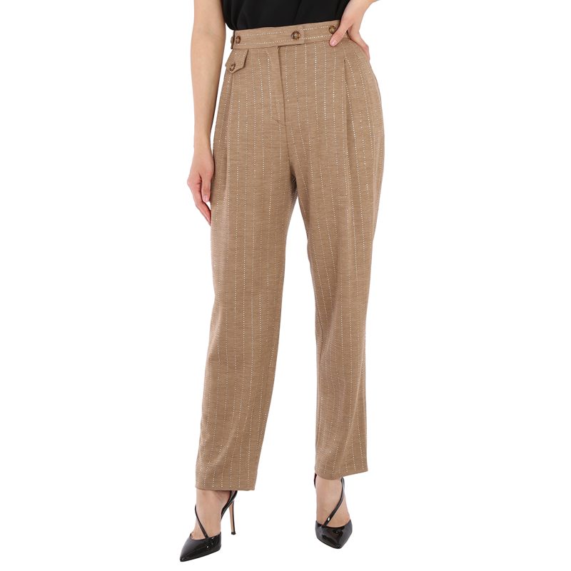 Ladies Pecan Melange Tailored Trousers_Pecan Melange
