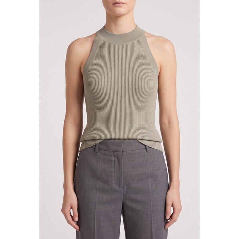 Brunello Cucinelli Womens Cashmere Blend Tank Top Style Casual Shirt Nwt_Green