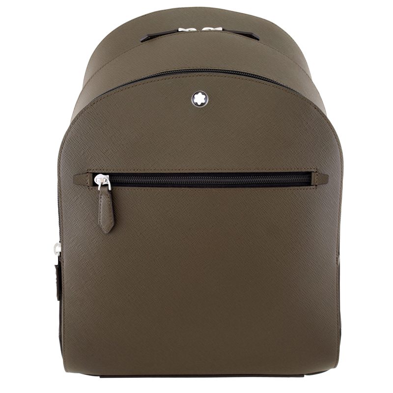 Montblanc Medium Backpack with 3 Compartments in Sartorial Leather_Khaki