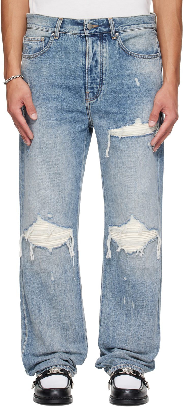 Indigo Suede Straight MX1 Jeans 262886M186017