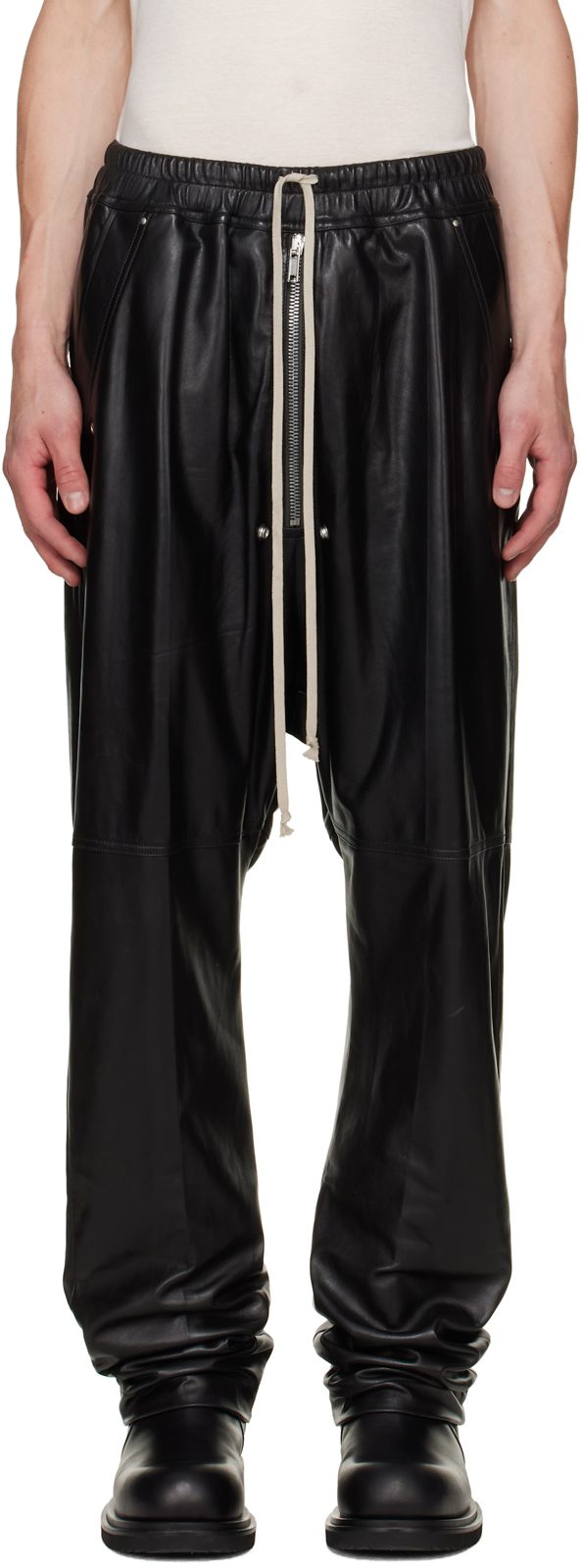 Black Tower Bela Leather Pants 262232M189015