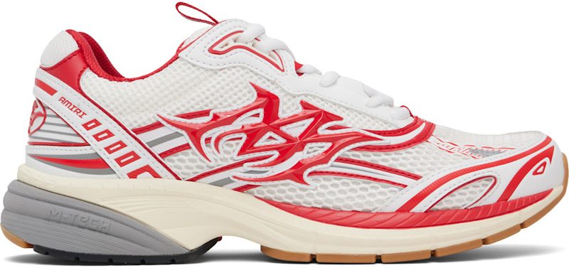 White & Red M-Tech Sneakers 262886M237037