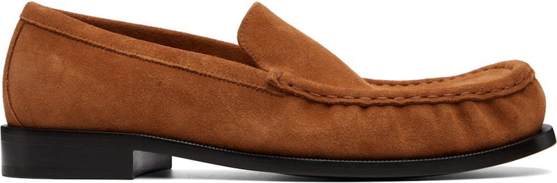Tan Suede Loafers 262358M231007