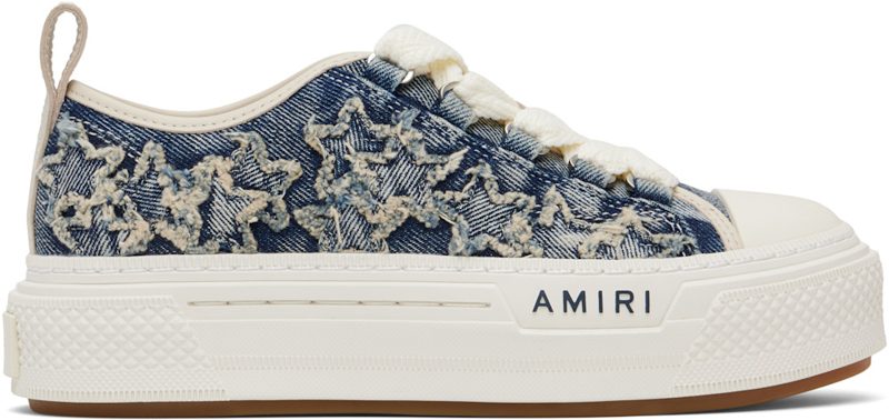 Blue Denim Court Low Sneakers 262886F128008