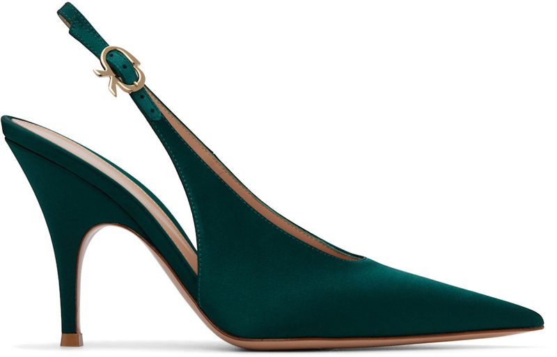 Green Sofia Sling Heels 262090F122014