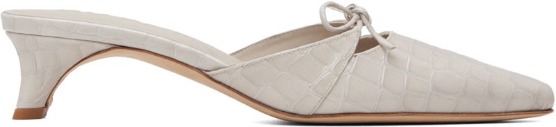 BY FAR White Babybow Heels 262289F122003
