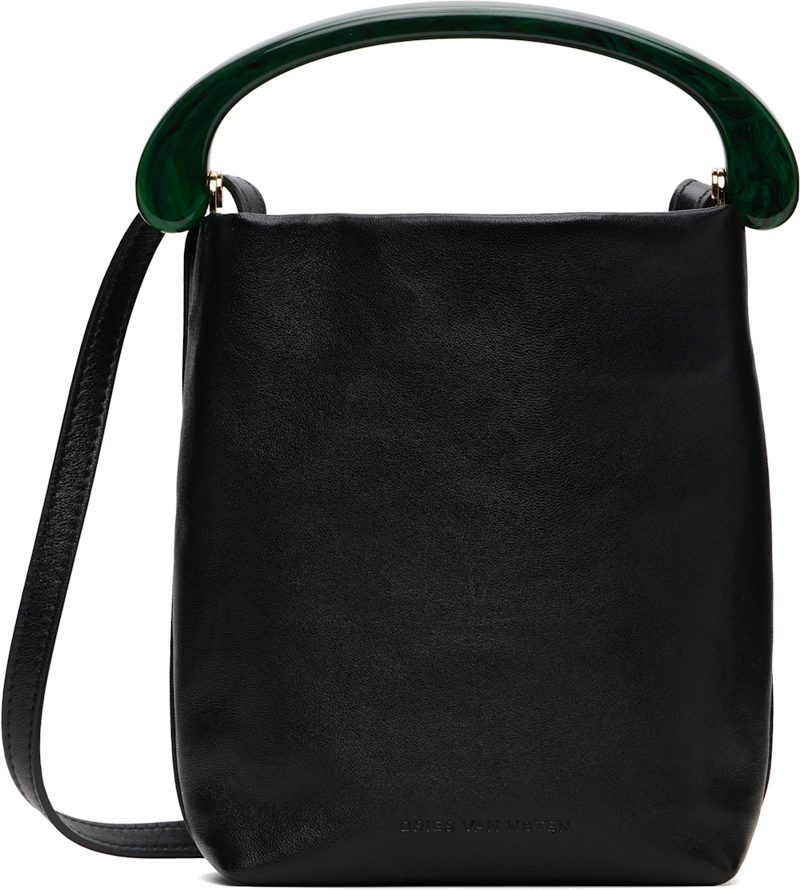 Black Micro Leather Bag 262358F046013