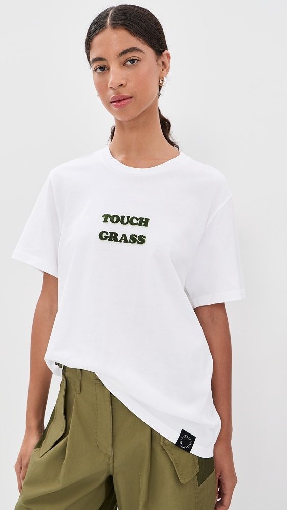 Touch Grass Boyfriend T-Shirt_Pure White