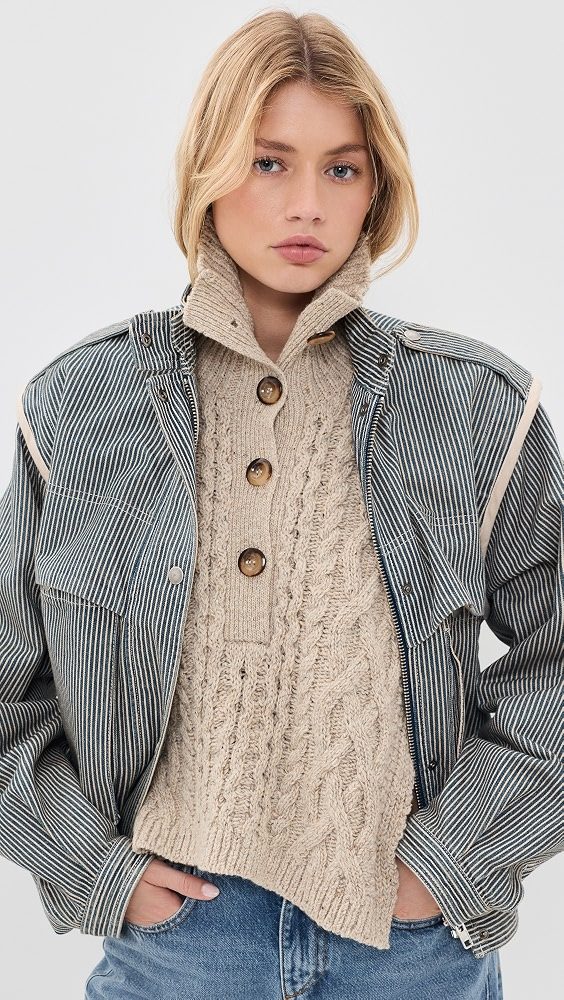 Kara Cable Knit Scarf_Beige
