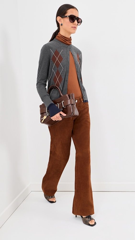 Double-Layered Cardigan_Dark Grey/Multi