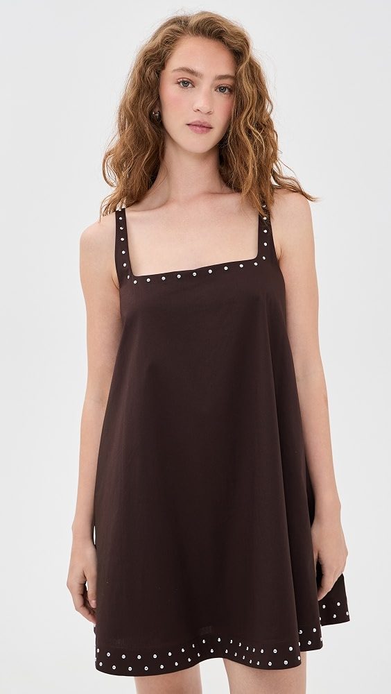 STAUD Brio Dress_Earth Studs
