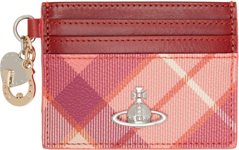 Red & Pink Charms Card Holder 262314M163097