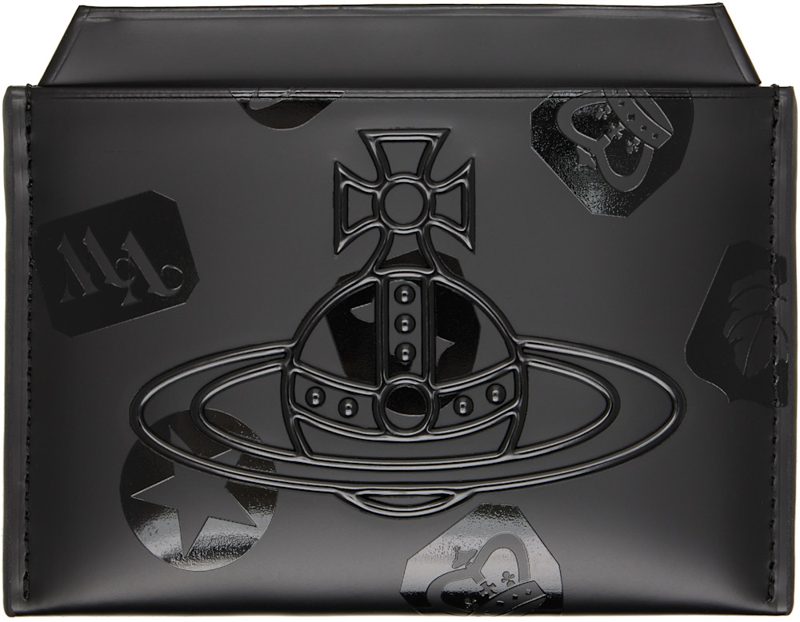 Black Flat Card Holder 262314M163016