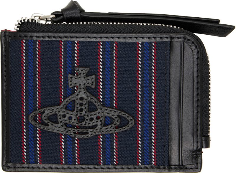 Navy Zip Card Holder 262314M163084