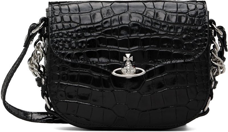 Black Hunter Flap Crossbody Bag 262314M170026