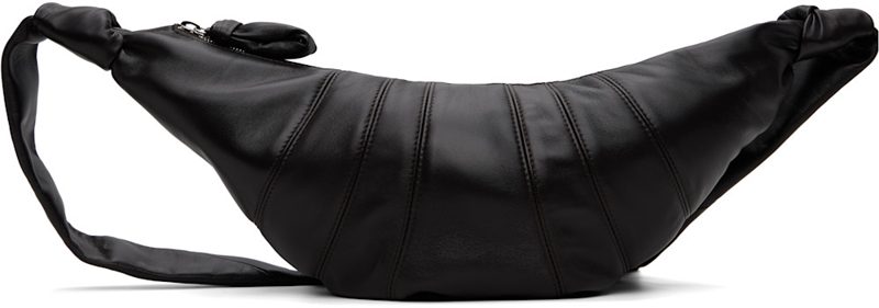 Brown Medium Croissant Leather Bag 262646M170026