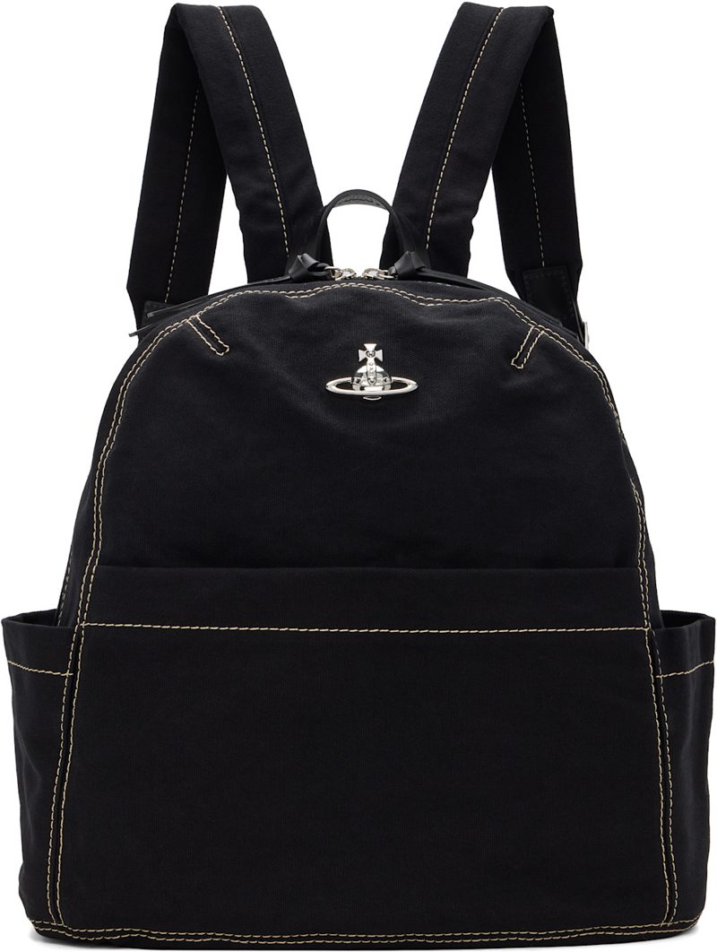 Black George Medium Backpack 262314F042007