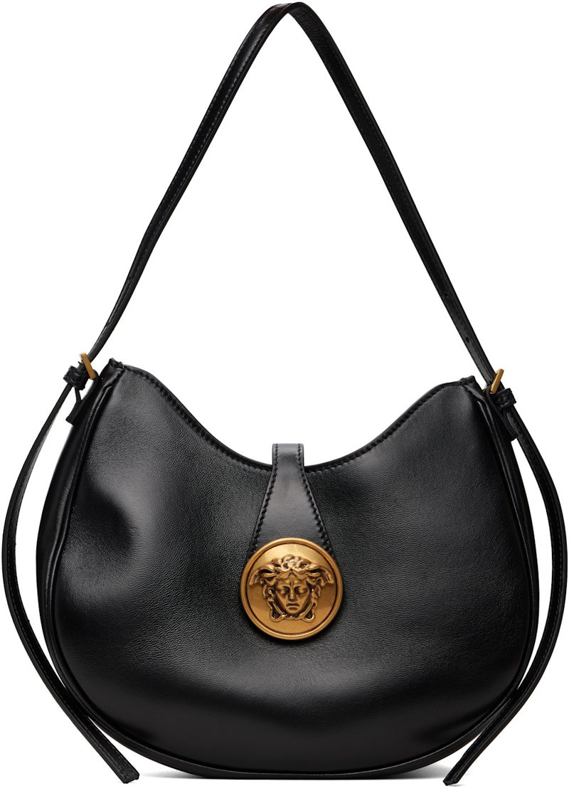 Black Embleme Nappa Shoulder Bag 262404F048013