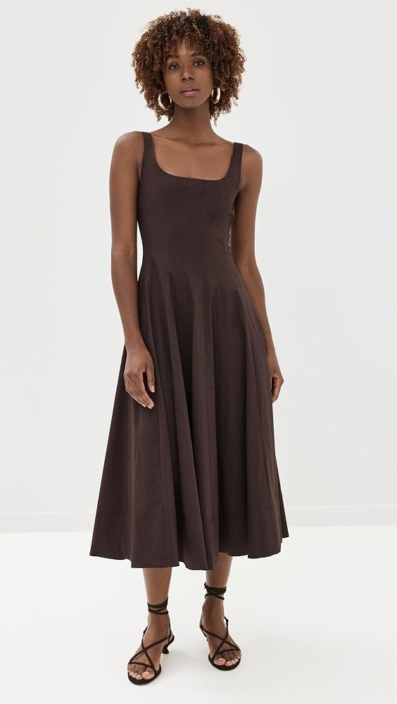 STAUD Wells Dress_Earth