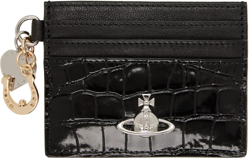 Black Charm Card Holder 262314M163040