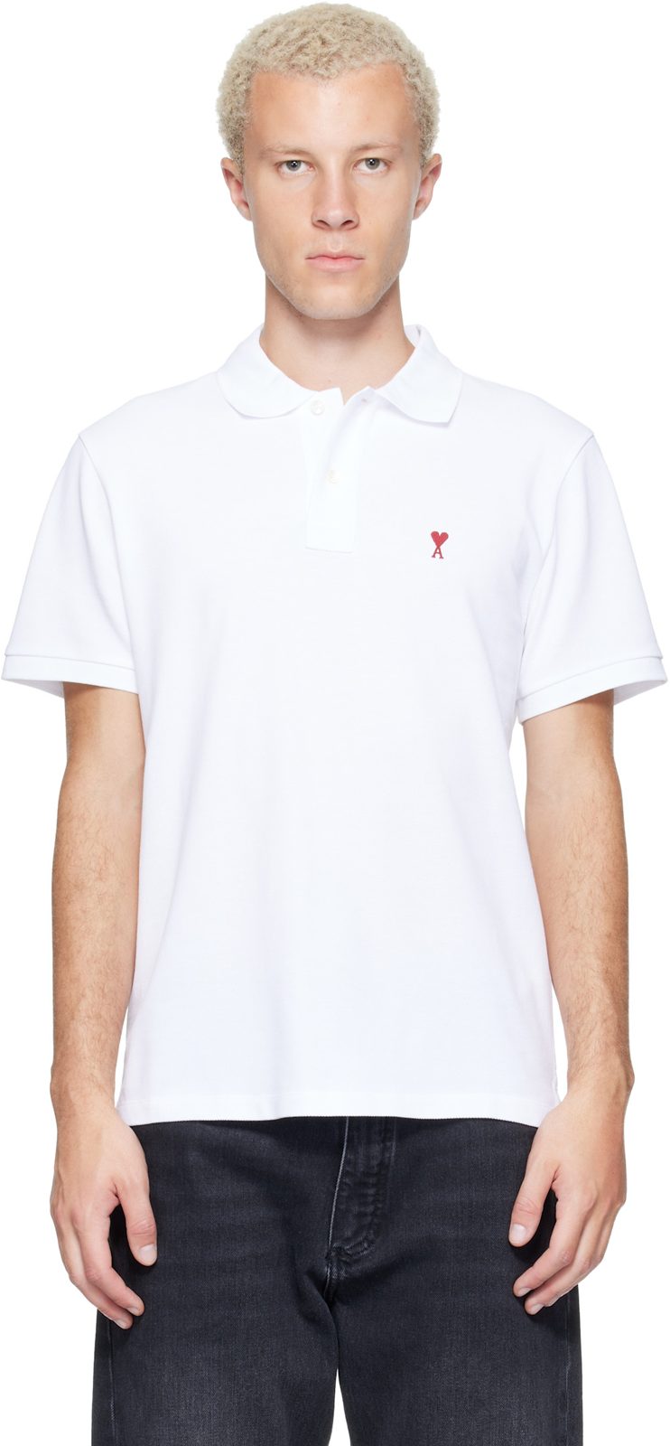 White Cotton Ami de Coeur Polo 262482M212001