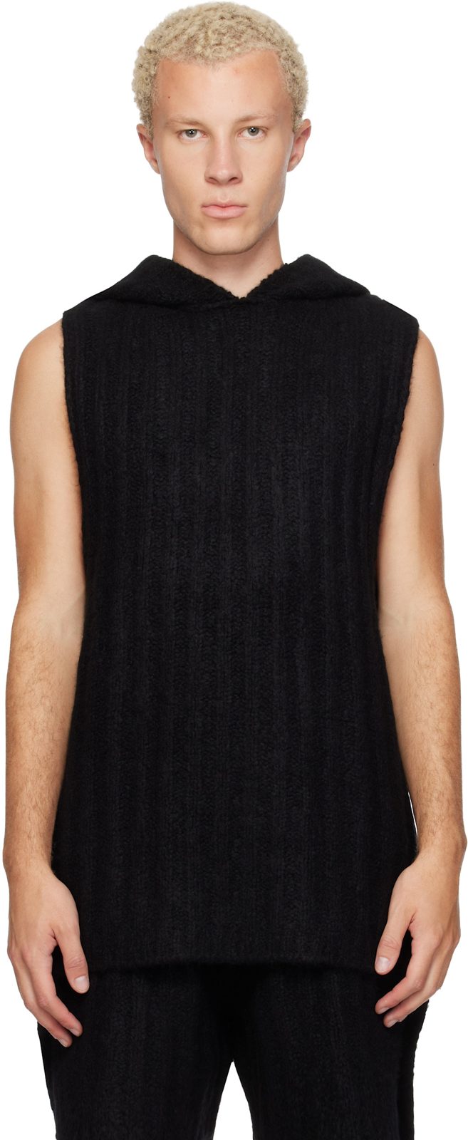 Black Tower Hooded Tank Top 262232M202056