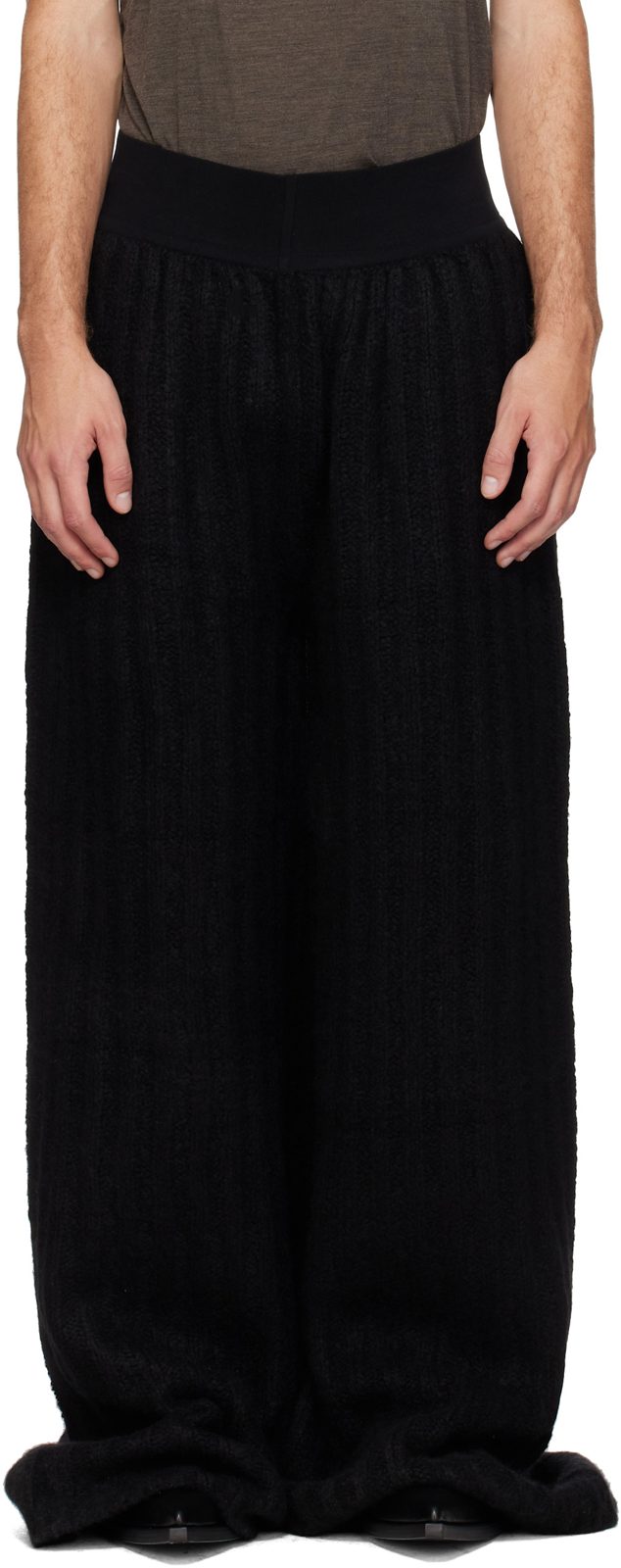 Black Tower Rib Lounge Pants 262232M190006