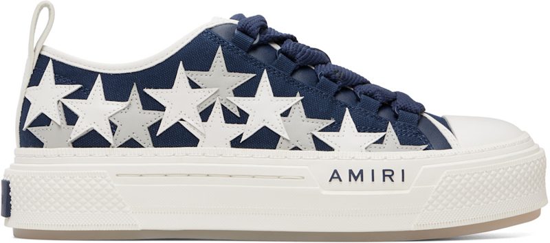 Navy & White Stars Court Low Sneakers 262886M237078