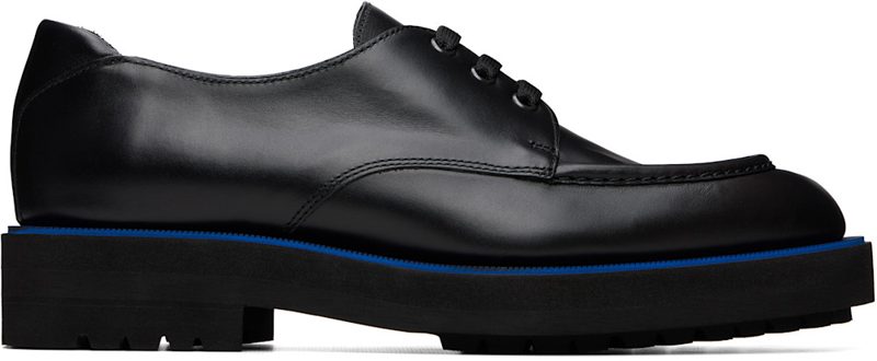 Black Soft Leather Derbys 262254M225000