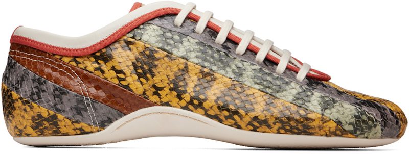 Multicolor Leather Ballerina Sneakers 262358F128007