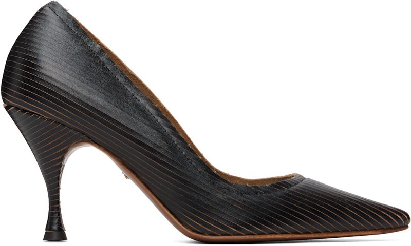 Black Sophia Pin Heels 262314F122000