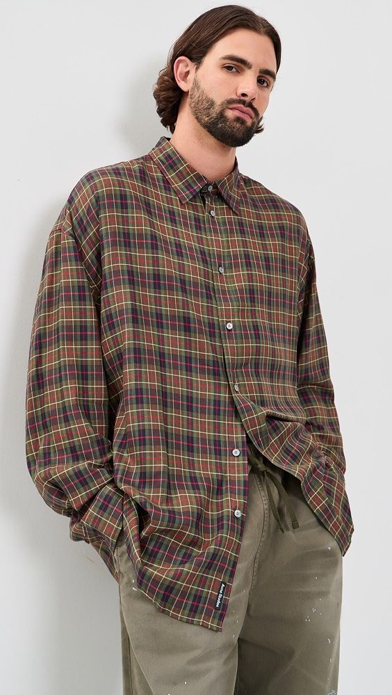 Setar Check Flannel Shirt_Green Multi