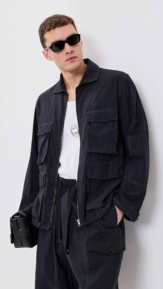 3D Pocket Jacket_Squid Ink