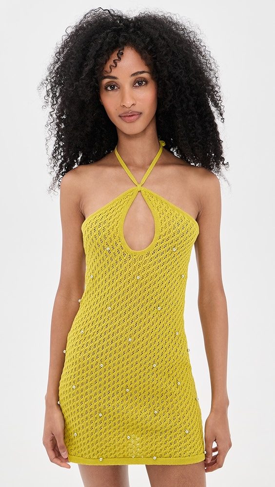 STAUD Isola Coverup Dress_Citron