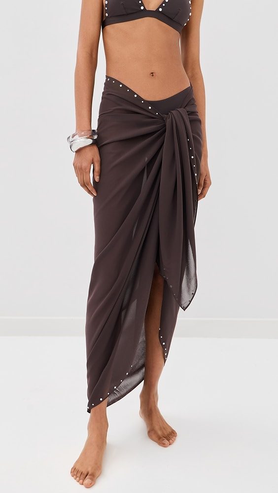 STAUD Inlet Sarong_Espresso Studs