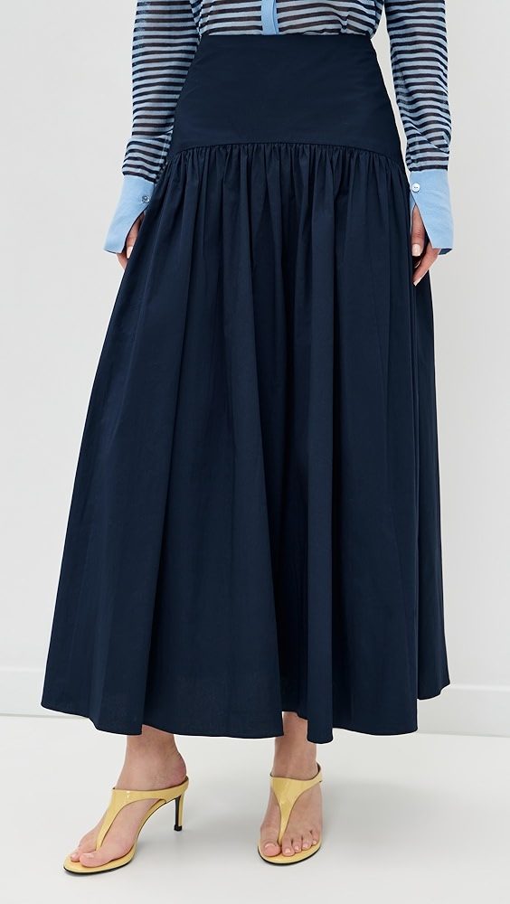 STAUD Procida Skirt_Navy
