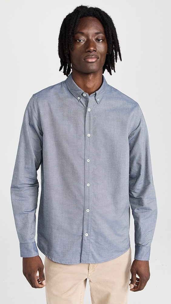 Oxford Button Down_Marine